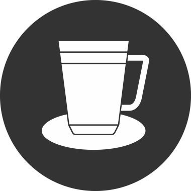 Kahve. Web simgesi basit illüstrasyon