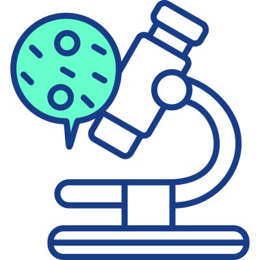 Mikroskop. Web simgesi basit illüstrasyon