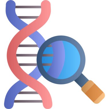 İzometrik vektörde DNA araştırma simgesi