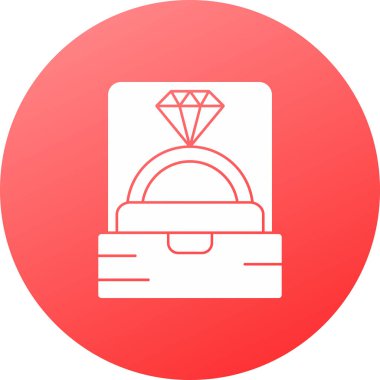 Elmas halka ikonu vektör illüstrasyonu