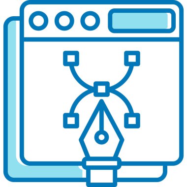 Yazıcı. Web simgesi basit illüstrasyon