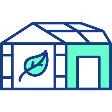 Eko evi. Web simgesi basit illüstrasyon