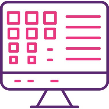 Sunum. Web simgesi basit illüstrasyon