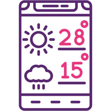 Cep telefonu simgesinin vektör illüstrasyonu