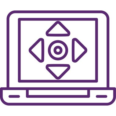 Bilgisayar oyunu simgesine sahip dizüstü bilgisayar