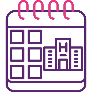 Takvim simgesi vektör illüstrasyonu