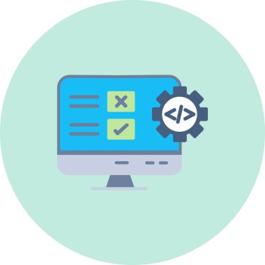 Modern bilgisayar simgesinin vektör illüstrasyonu