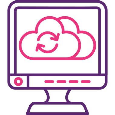 İnternet web bulut simgesi - taslak biçimi