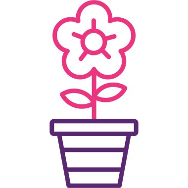 çiçek simgesi vektör illüstrasyonu