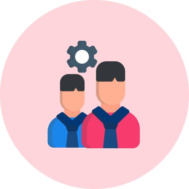 İnsanlar. Web simgesi basit illüstrasyon