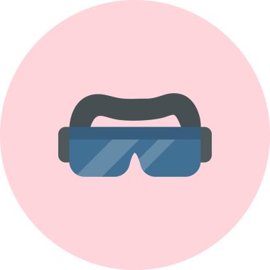 Üç boyutlu gözlük. Web simgesi vektör illüstrasyonu.