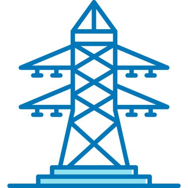 Bir elektrik santralinin vektör illüstrasyonu