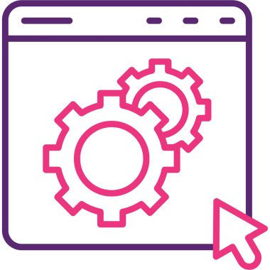 Ayarlama. Web simgesi basit illüstrasyon