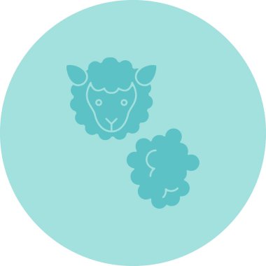 Web ve mobil uygulaması tasarımı, koyun logo kavramı için beyaz arka plan üzerinde izole koyun simge vektör