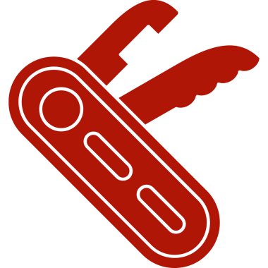 Kırmızı ve beyaz renkli bir kalemin vektör çizimi