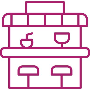 Bina. Web simgesi basit illüstrasyon