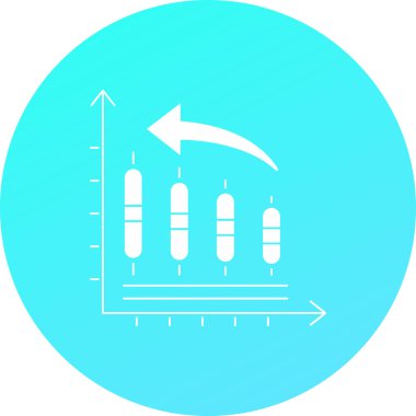 Mavi ve beyaz bir ikonun vektör illüstrasyonu