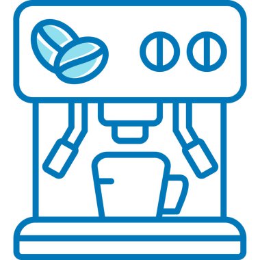 Kahve öğütme makinesi ikonu. Web için kahve makinesi vektör simgesinin basit çizimi