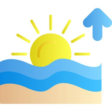 Hava tahmini güneş ikonu düz stil