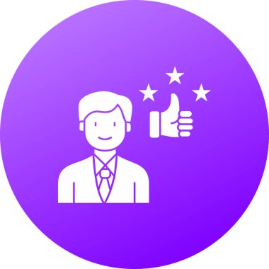 İş adamı. Web simgesi basit illüstrasyon