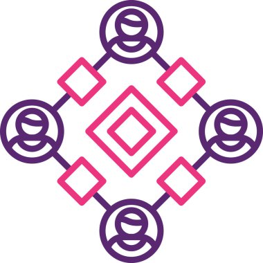 Bir grup insanın vektör çizimi