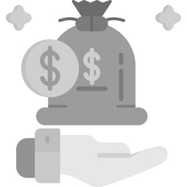 çanta para simgesi düz biçimli