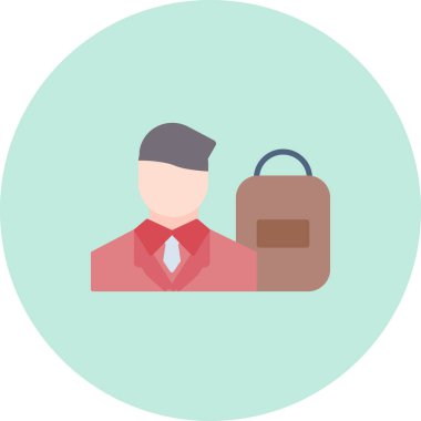 İşadamı Düz Vektör Simgesi