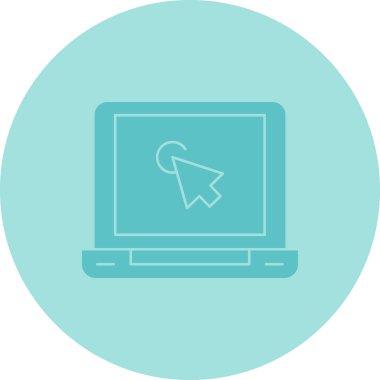 Bilgisayar. Web simgesi basit illüstrasyon