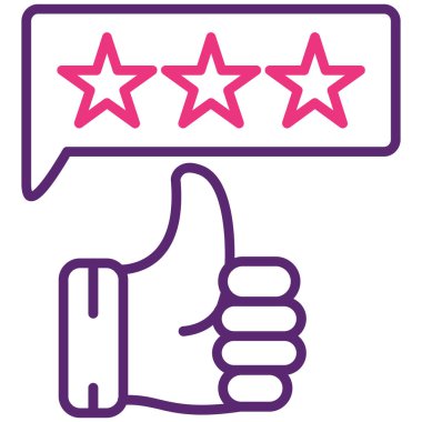 Geribildirim derecelendirme ikonu vektör çizimi