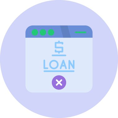 Borç. Web simgesi basit illüstrasyon