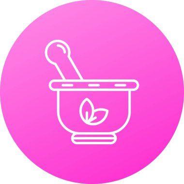 Uzun arka planda izole edilmiş kaşık ikonlu beyaz çizgili su kasesi. Çember düğmesi. vektör.