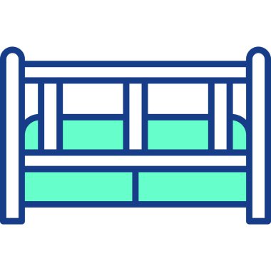 bir yatağın modern simgesi