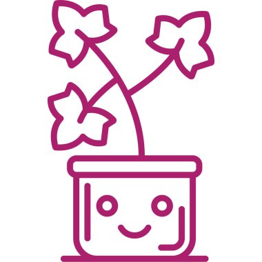 Çiçek. Web simgesi basit illüstrasyon