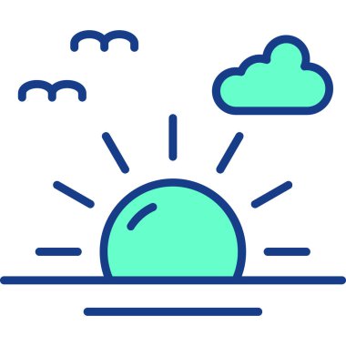 Hava durumu. Web simgesi basit illüstrasyon