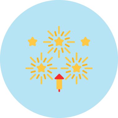 havai fişek simge vektör çizim