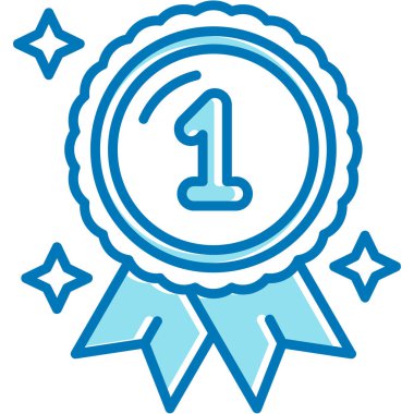 Rozet stilinde bir numaralı simge