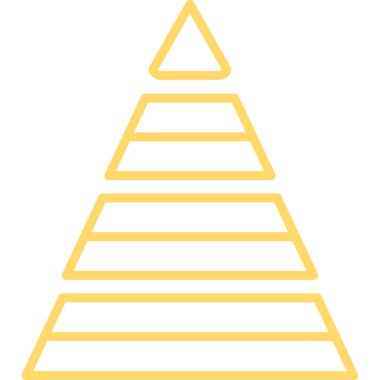 Altın piramit vektör simgesi