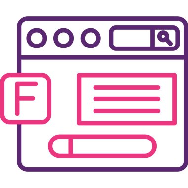 Web tasarım ikonu vektör illüstrasyonu