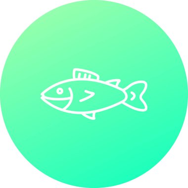 Balık simgesinin vektör illüstrasyonu