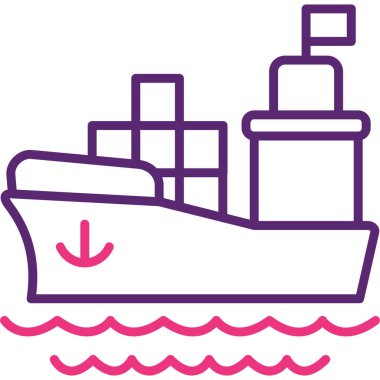 tekne ikonu vektör illüstrasyonu