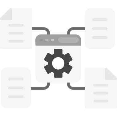 sunucu vektörü ince çizgi simgesi