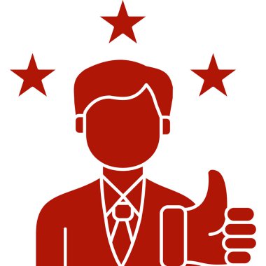 Başparmakları havada bir iş adamı