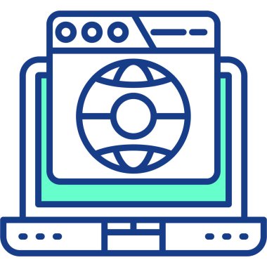 İnternet web simgesi basit tasarım