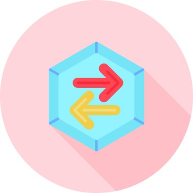 Oklar çift simgesi, vektör illüstrasyonu basit tasarım