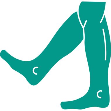 Ayak ağrısı ikonu. Ağ için acı vektörü simgelerinin basit çizimi