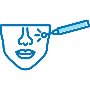 yüz tanıma simgesi, vektör illüstrasyonu