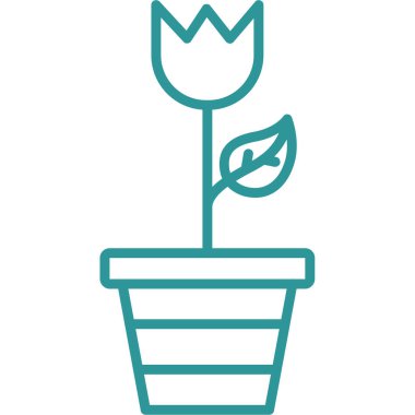 Bitki. Web simgesi basit illüstrasyon