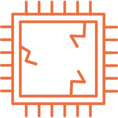 çip simgesi, vektör illüstrasyonu