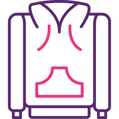 Beyaz arkaplanda izole edilmiş sırt çantası simgesi ve vektör illüstrasyonu