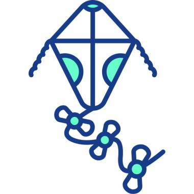 Uçurtma. Web simgesi basit illüstrasyon